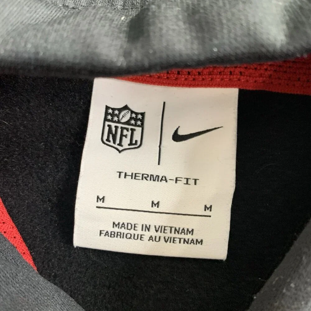 Nike Hoodie Men Medium San Francisco 49ers Sideline Stack Performance Pullover